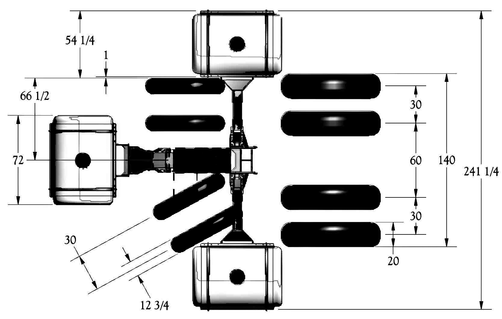 Front Dual Helicopter Tank Dimensions